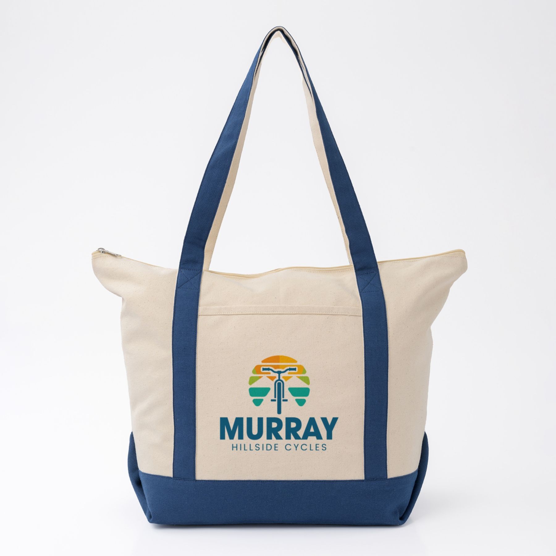 Picture of Full Color Saratoga Zippered Cotton Boat Bag 12 Oz