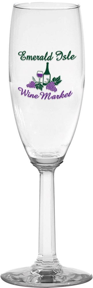 Picture of 6 Oz. Napa Valley Flute Optic Stem Glass
