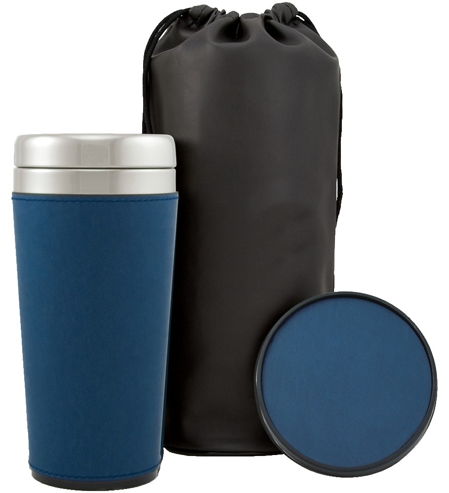 Picture of 16 Oz. Regency Tumbler Gift Set w/Leather Pouch