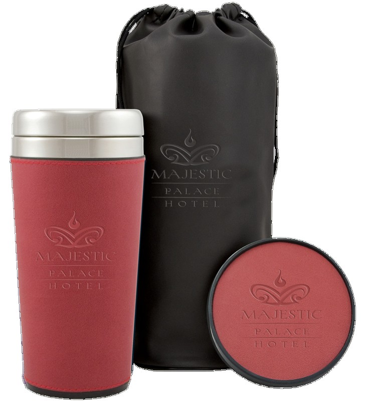 Picture of 16 Oz. Regency Tumbler Gift Set w/Leather Pouch