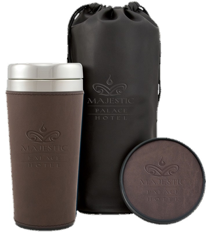 Picture of 16 Oz. Regency Tumbler Gift Set w/Leather Pouch