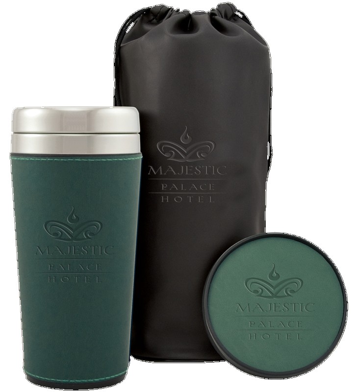 Picture of 16 Oz. Regency Tumbler Gift Set w/Leather Pouch