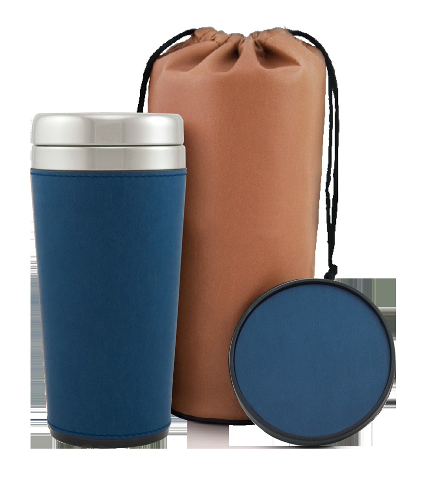 Picture of 16 Oz. Regency Tumbler Gift Set w/Leather Pouch