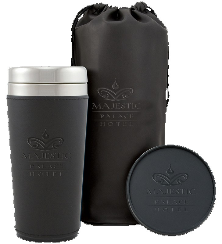 Picture of 16 Oz. Regency Tumbler Gift Set w/Leather Pouch