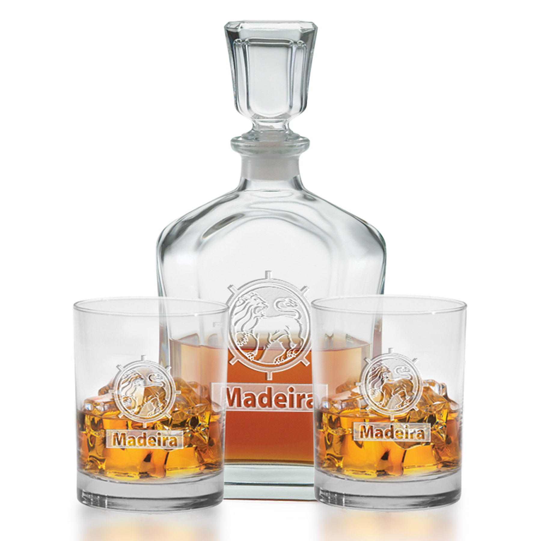 Picture of 3 Piece Decanter Set - Etched