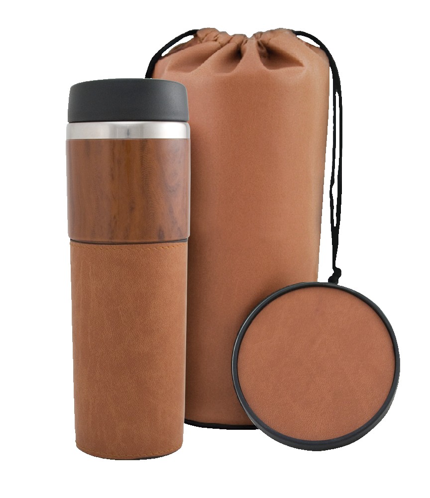 Picture of 14 Oz. Alta Series Wood Grain Tumbler Gift Set w/Bag