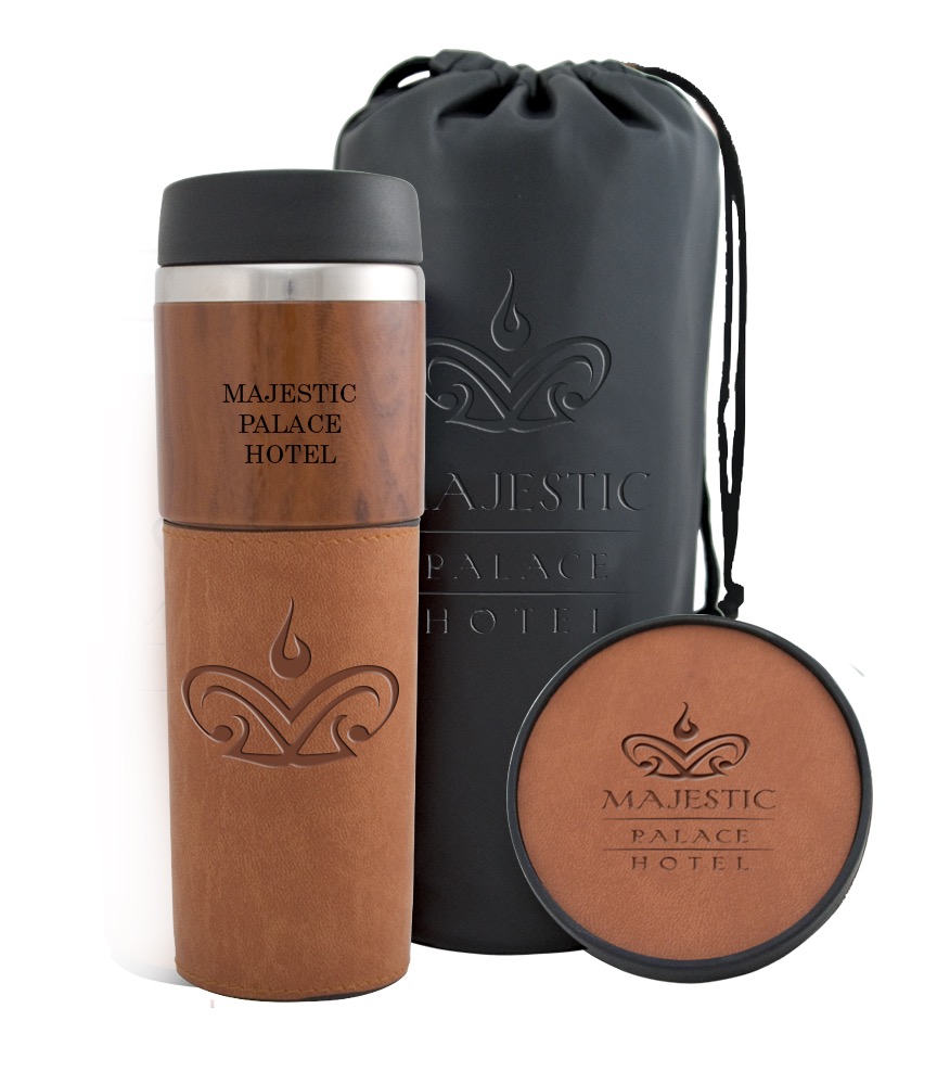 Picture of 14 Oz. Alta Series Wood Grain Tumbler Gift Set w/Bag