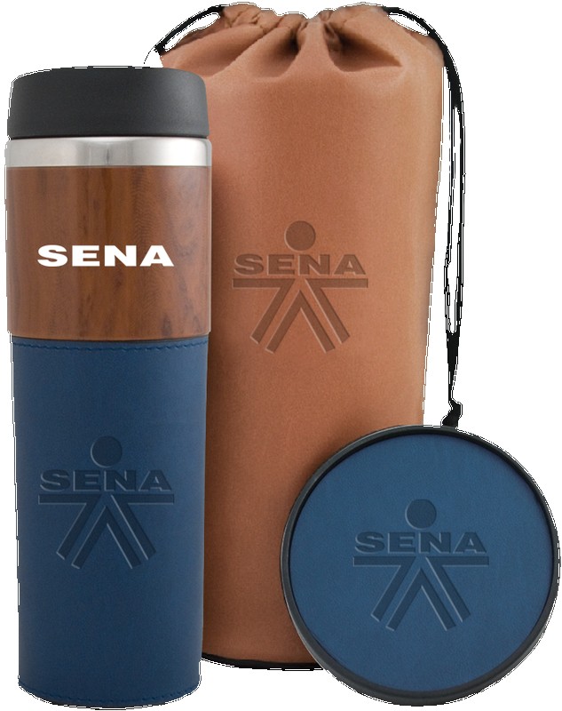 Picture of 14 Oz. Alta Series Wood Grain Tumbler Gift Set w/Bag
