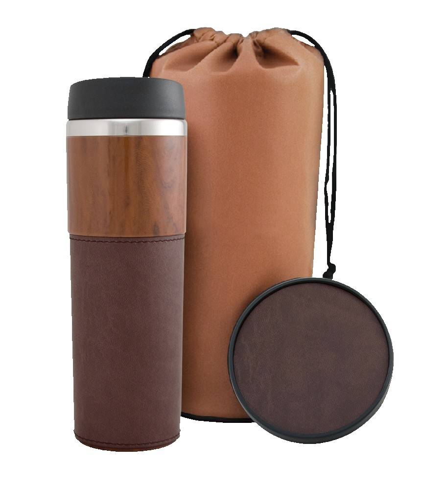Picture of 14 Oz. Alta Series Wood Grain Tumbler Gift Set w/Bag
