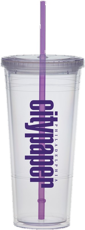 Picture of 24 Oz. Carnival Cup w/Color Straw & Clear Lid