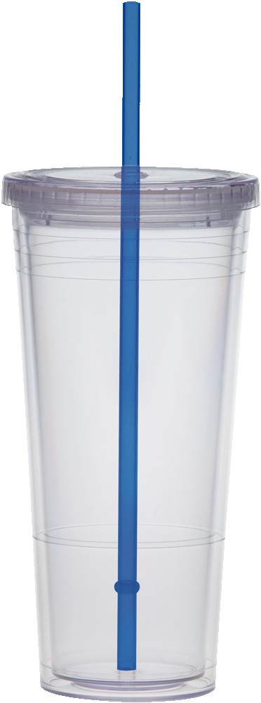 Picture of 24 Oz. Carnival Cup w/Color Straw & Clear Lid