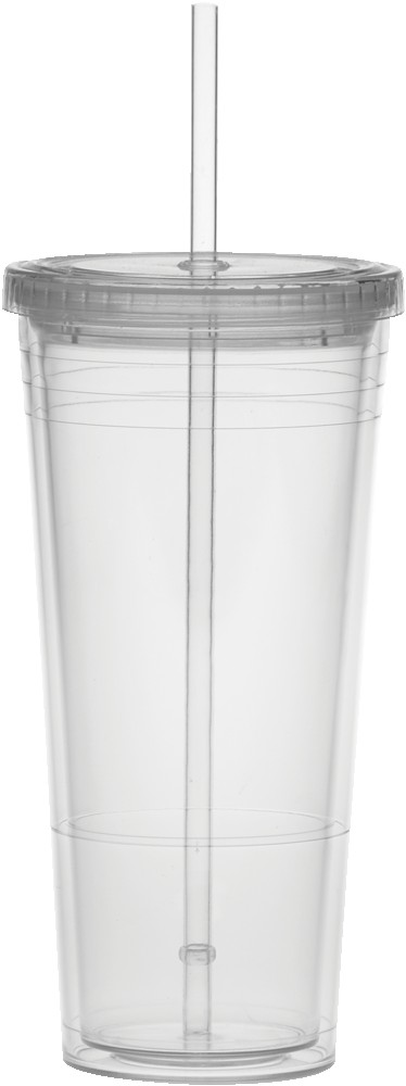 Picture of 24 Oz. Carnival Cup w/Color Straw & Clear Lid
