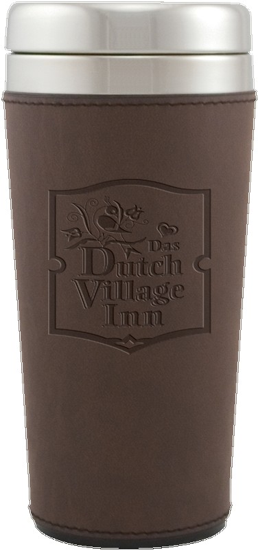 Picture of 16 Oz. Regency Stainless Tumbler w/Leatherette Sleeve