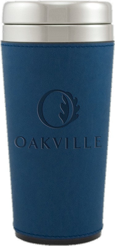 Picture of 16 Oz. Regency Stainless Tumbler w/Leatherette Sleeve