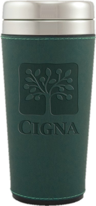 Picture of 16 Oz. Regency Stainless Tumbler w/Leatherette Sleeve