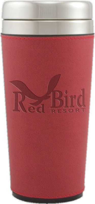 Picture of 16 Oz. Regency Stainless Tumbler w/Leatherette Sleeve