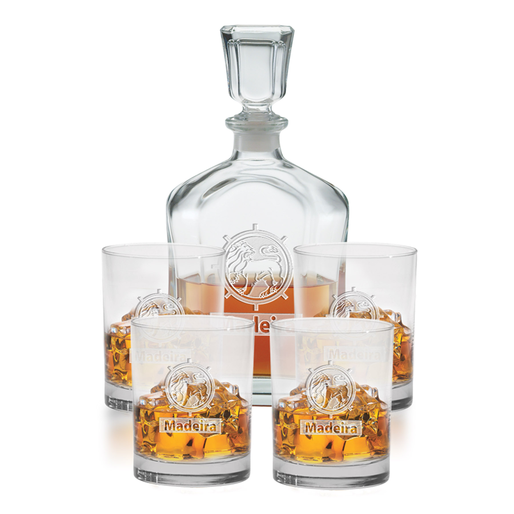 Picture of 5 Piece Decanter Set - Etched