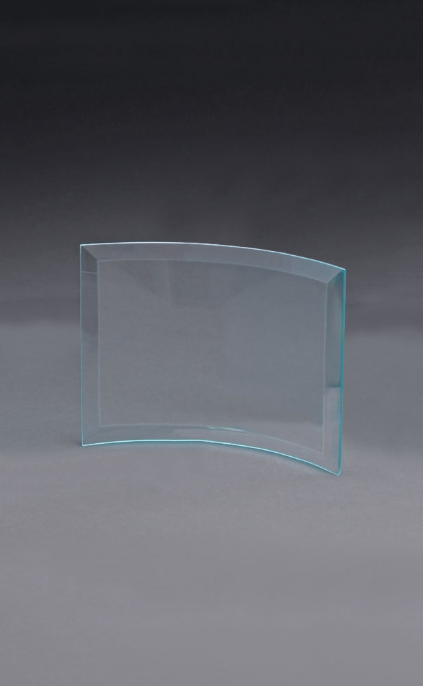 Picture of Medium Curved Jade Crystal Prisma Award