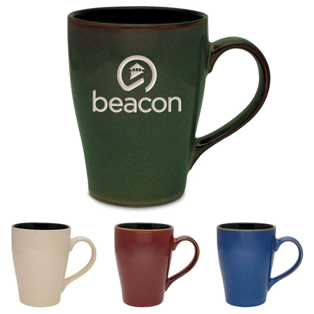 Picture of 16 Oz. Reactive Glaze Sherwood Collection Ceramic Mug - Deep Etched