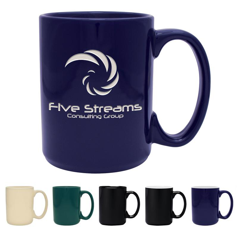 Picture of 15 Oz. Atlas Collection Ceramic Mug- Etched