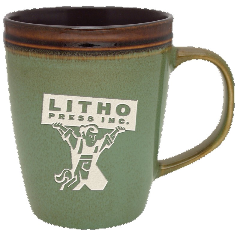 Picture of 14 Oz. Reactive Glaze Antigua Collection Ceramic Mug - Etched