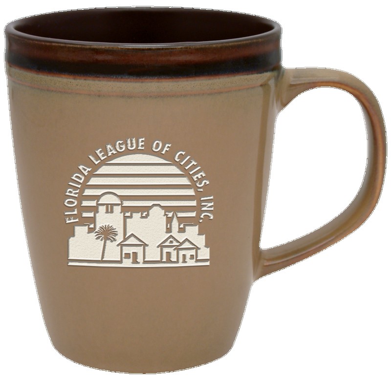 Picture of 14 Oz. Reactive Glaze Antigua Collection Ceramic Mug - Etched