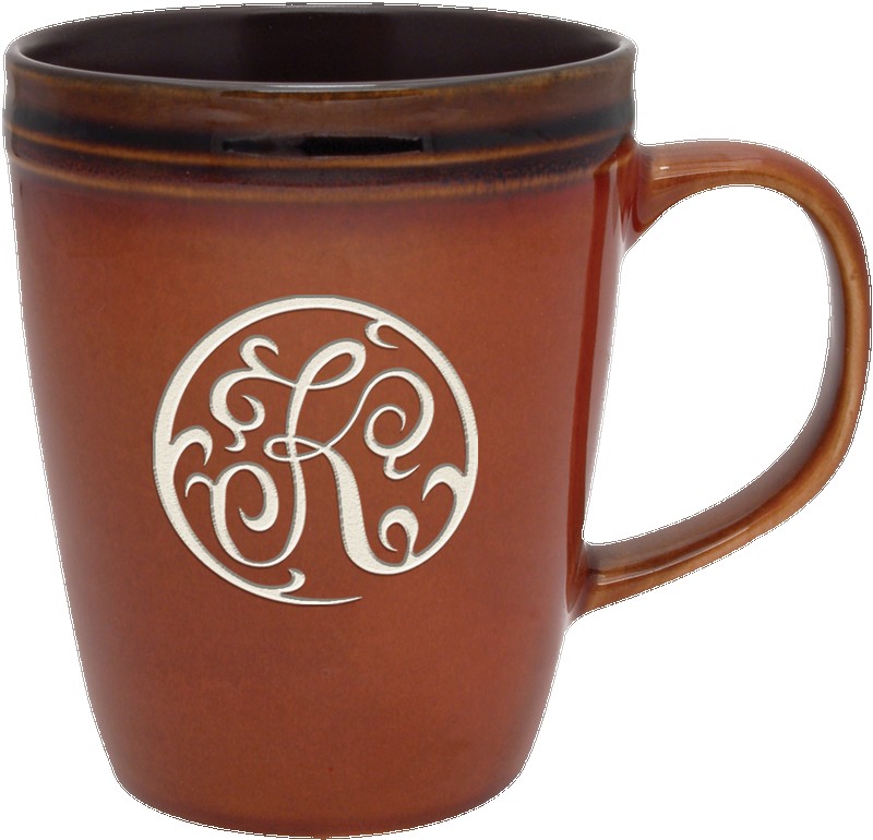 Picture of 14 Oz. Reactive Glaze Antigua Collection Ceramic Mug - Etched