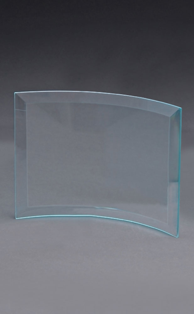 Picture of X-Large Curved Jade Crystal Prisma Award