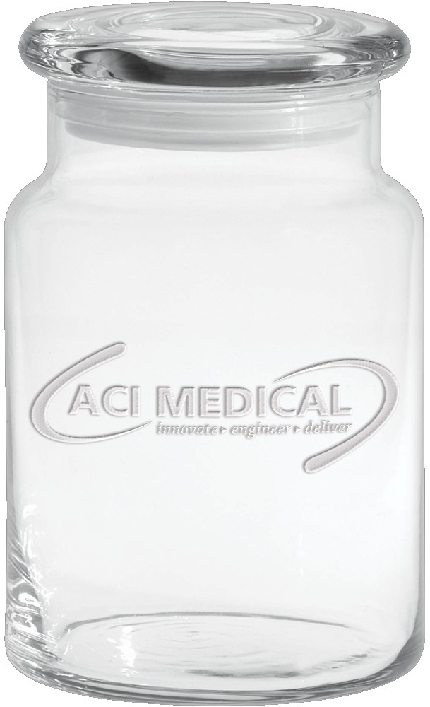 Picture of 26 Oz. Apothecary Jar w/Flat Lid - Etched