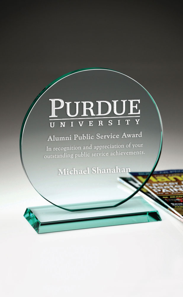 Picture of Small Rubino Jade Crystal Award