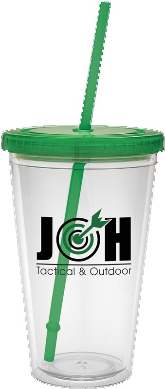 Picture of 16 Oz. Carnival Cup w/Colored Straw & Colored Lid