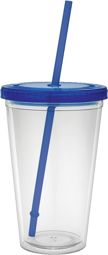 Picture of 16 Oz. Carnival Cup w/Colored Straw & Colored Lid