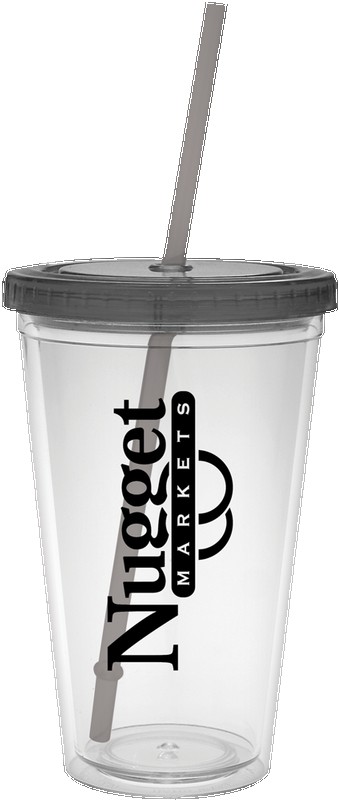 Picture of 16 Oz. Carnival Cup w/Colored Straw & Colored Lid