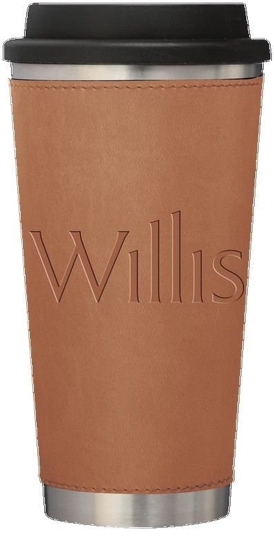 Picture of 16 Oz. Metro Stainless Tumbler w/Leatherette Sleeve