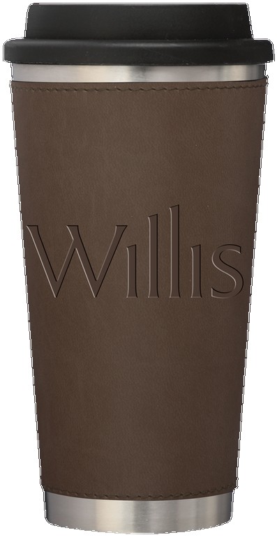 Picture of 16 Oz. Metro Stainless Tumbler w/Leatherette Sleeve