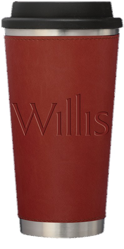 Picture of 16 Oz. Metro Stainless Tumbler w/Leatherette Sleeve