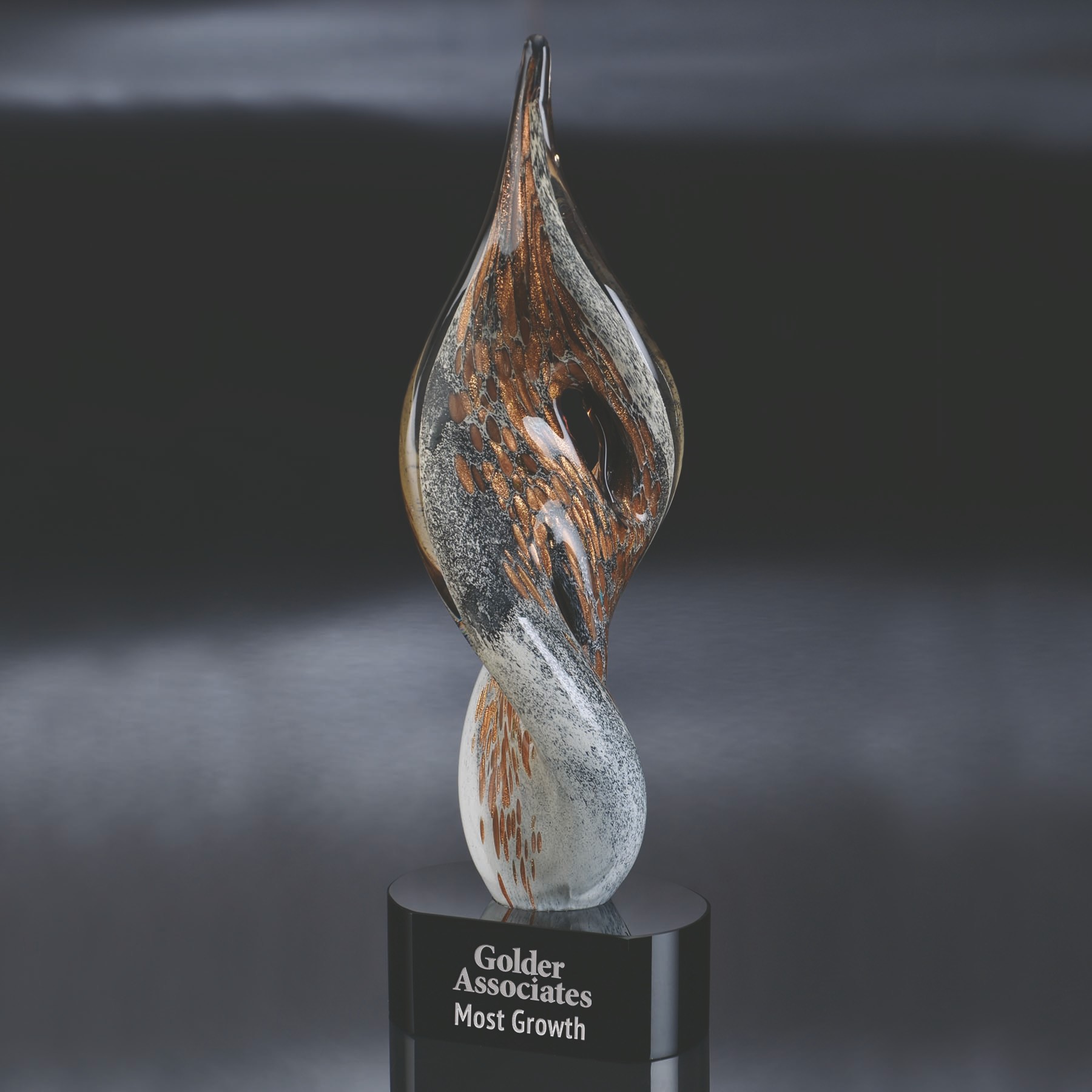 Picture of Copper Rising Art Glass Award