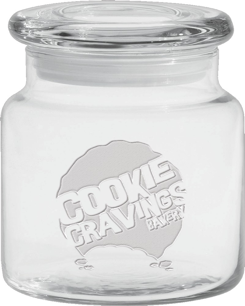 Picture of 16 Oz. Apothecary Jar w/Flat Lid - Etched