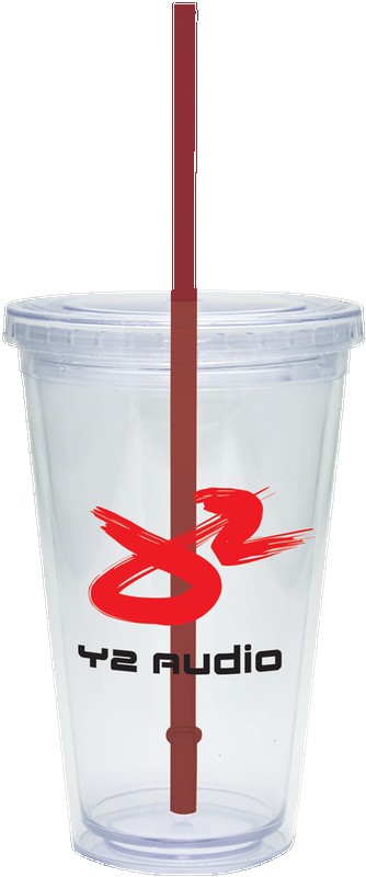 Picture of 16 Oz. Carnival Cup w/Color Straw & Clear Lid