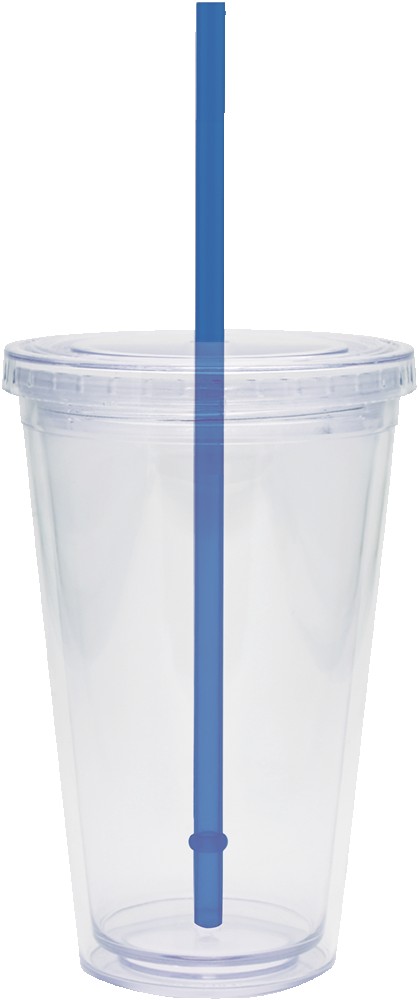 Picture of 16 Oz. Carnival Cup w/Color Straw & Clear Lid