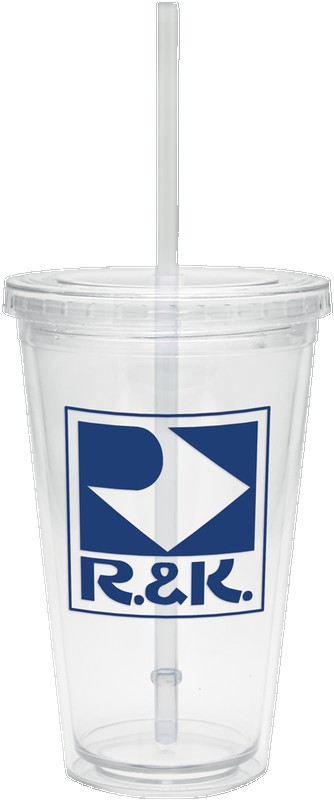 Picture of 16 Oz. Carnival Cup w/Color Straw & Clear Lid