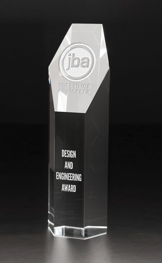 Picture of Large Hexagon Tower Optical Crystal Award