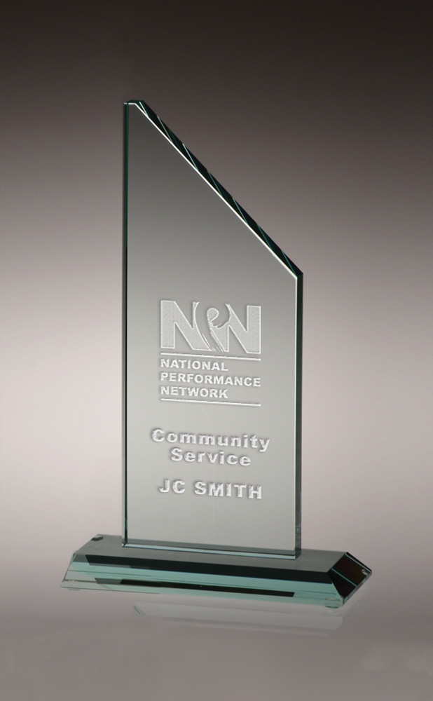 Picture of Medium Tower Jade Crystal Award