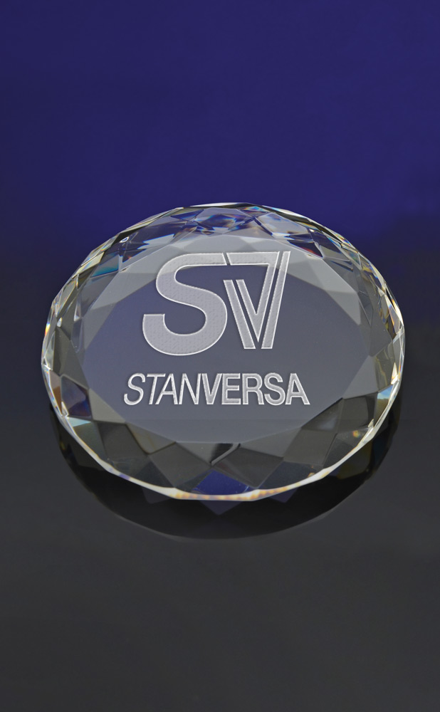 Picture of Faceted Circle Paperweight