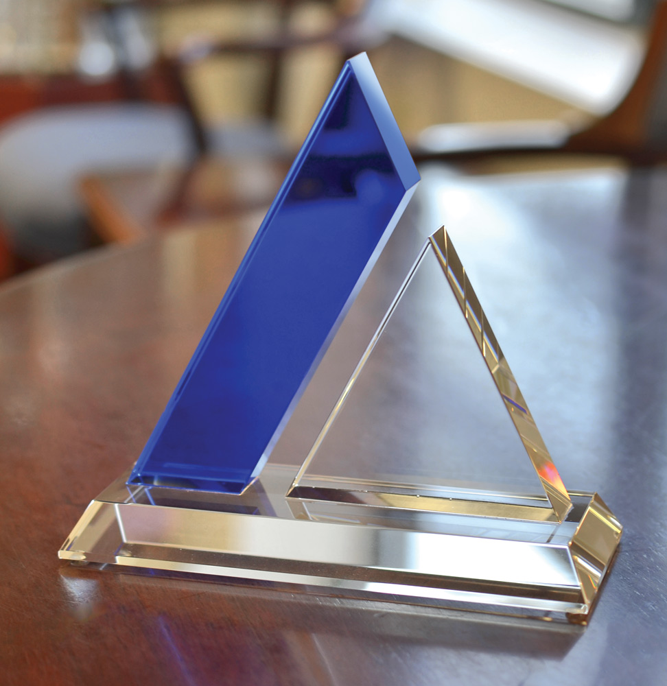Picture of Cobalt Blue Mezzo Optical Crystal Award