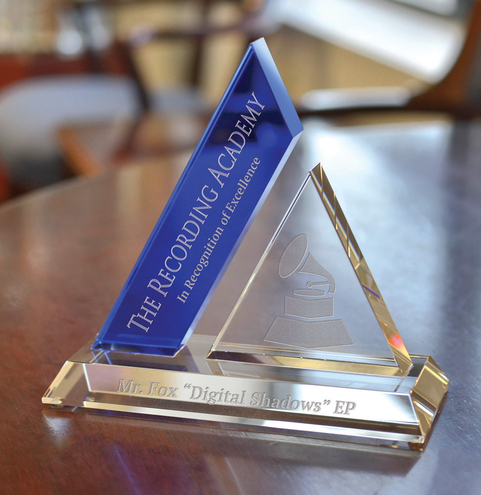 Picture of Cobalt Blue Mezzo Optical Crystal Award