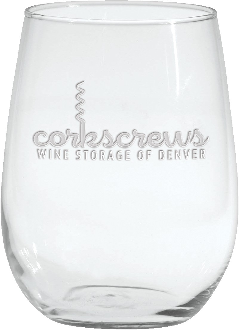 Picture of 17 Oz. Vina Stemless White Wine Glass - Etched