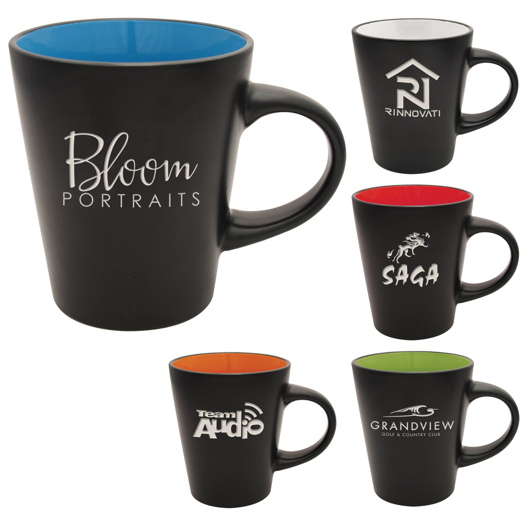 Picture of 12 Oz. Noir Collection Ceramic Mug - Deep Etched