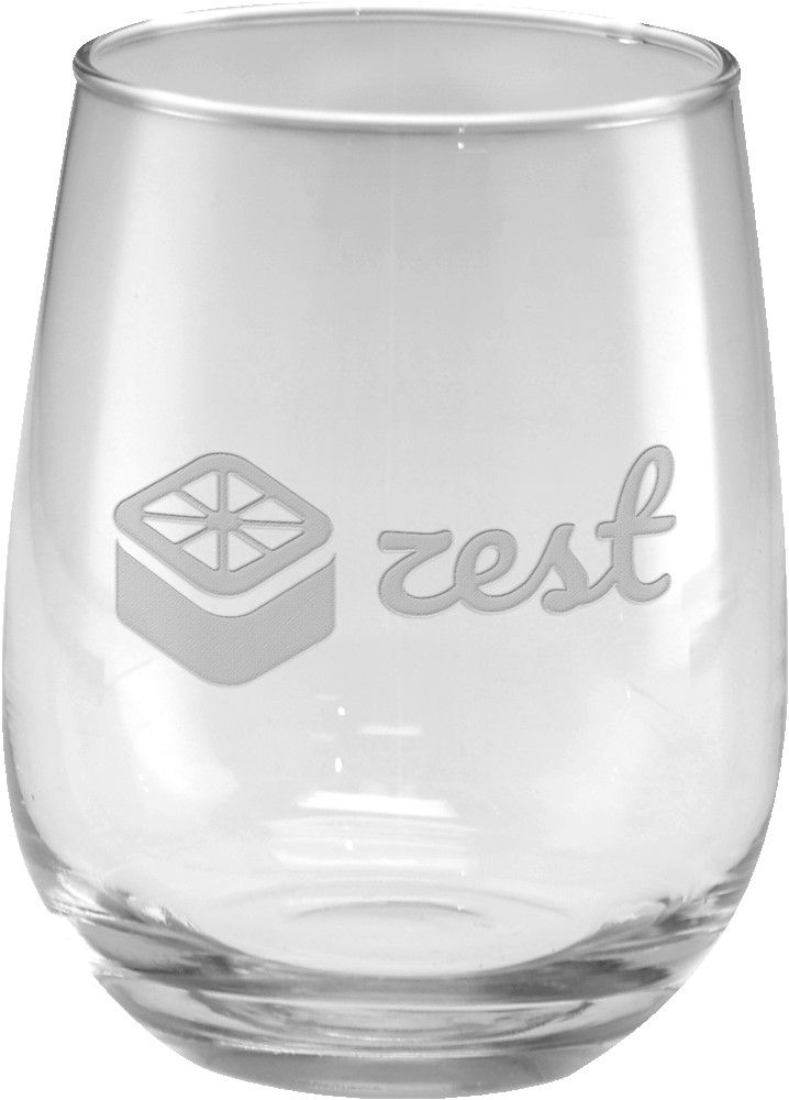 Picture of 16.9 Oz. Stemless White Wine Glass - Deep Etched