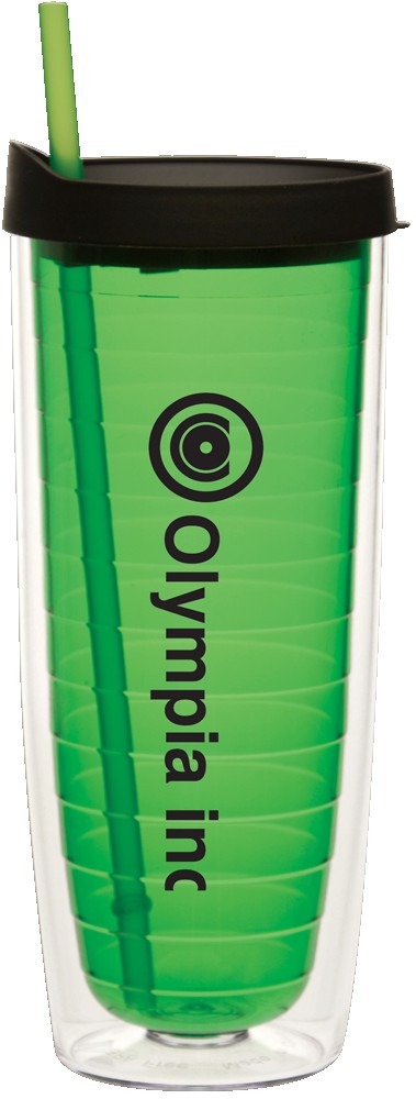 Picture of 20 Oz. Fun Cup Collection Tumbler w/Color Straw & Black Lid